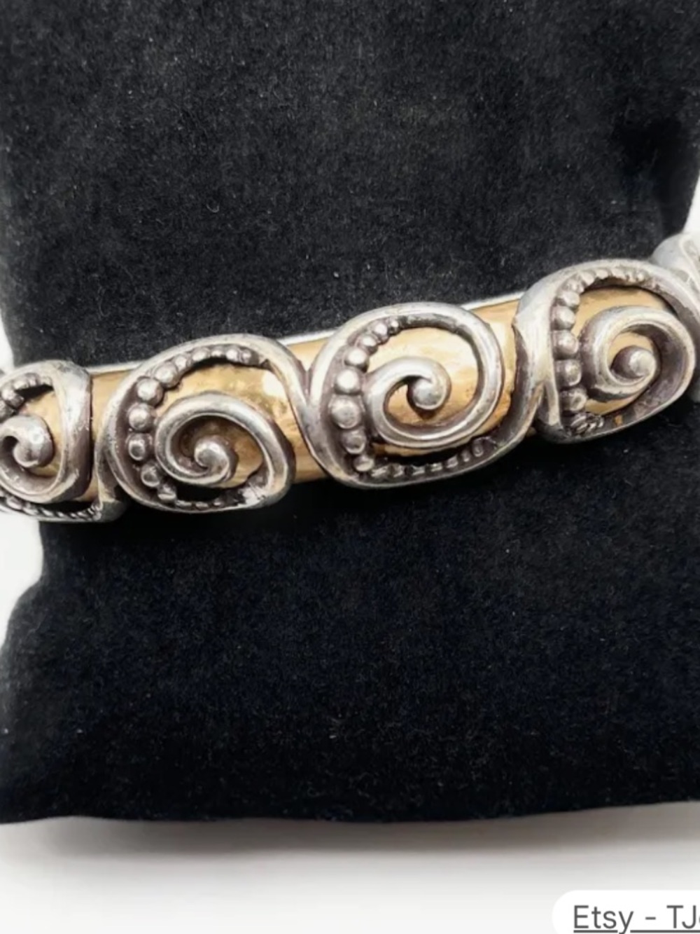 Brighton Two-Tone Spiral Hinged Bracelet - Silver & Gold